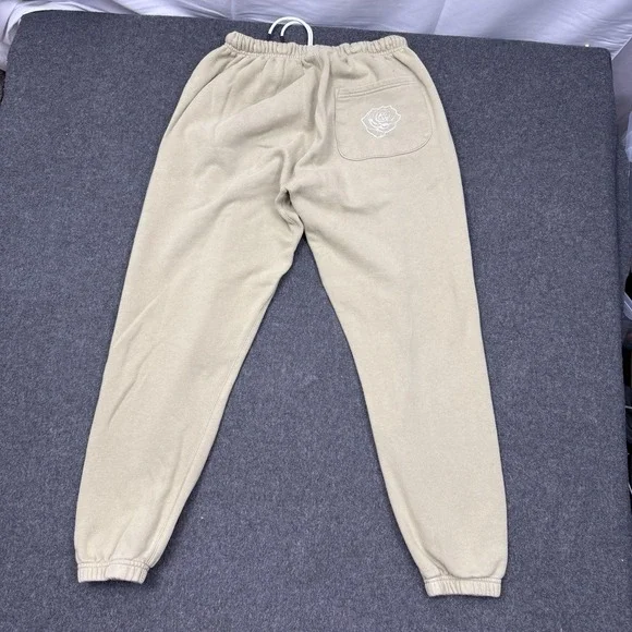 YoungLA Sweatpants Mens Medium Beige Graphic Joggers Streetwear - Picture 8 of 9